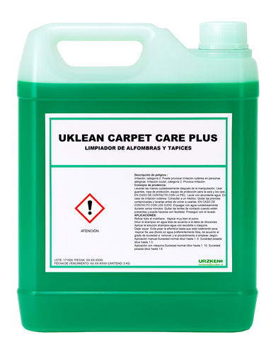 Carpet Care Plus - Limpiador De Tapiz Y Alfombras Bidón 5 Litros Uklean