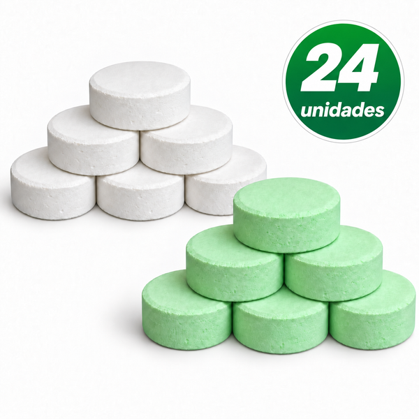 Kit Tabletas Cloradoras + Decloradoras 24 Unidades (12+12)
