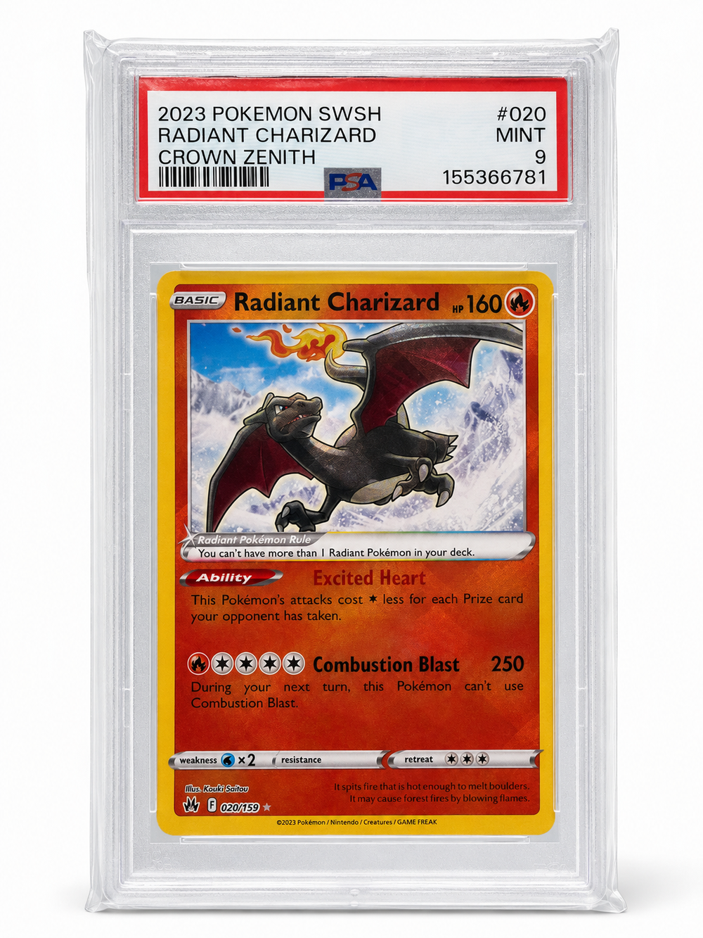 Radiant Charizard PSA 9