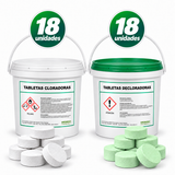 Kit Tabletas Cloradoras + Decloradoras 36 Unidades (18+18)