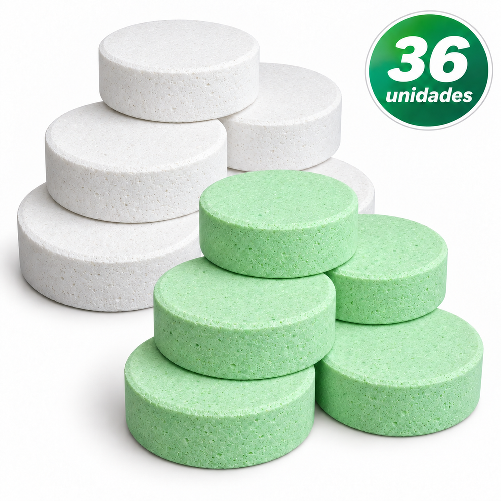 Kit Tabletas Cloradoras + Decloradoras 36 Unidades (18+18)