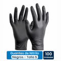 Guantes de nitrilo negros - Talla S