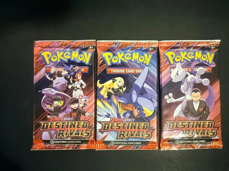 Set 3 Sobres Pokémon Destined Rivals Inglés Originales