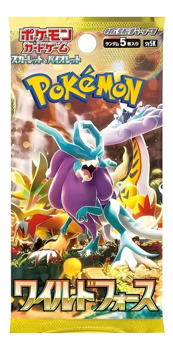Pokémon TCG Wild Force — 5 Booster Pack Japonés